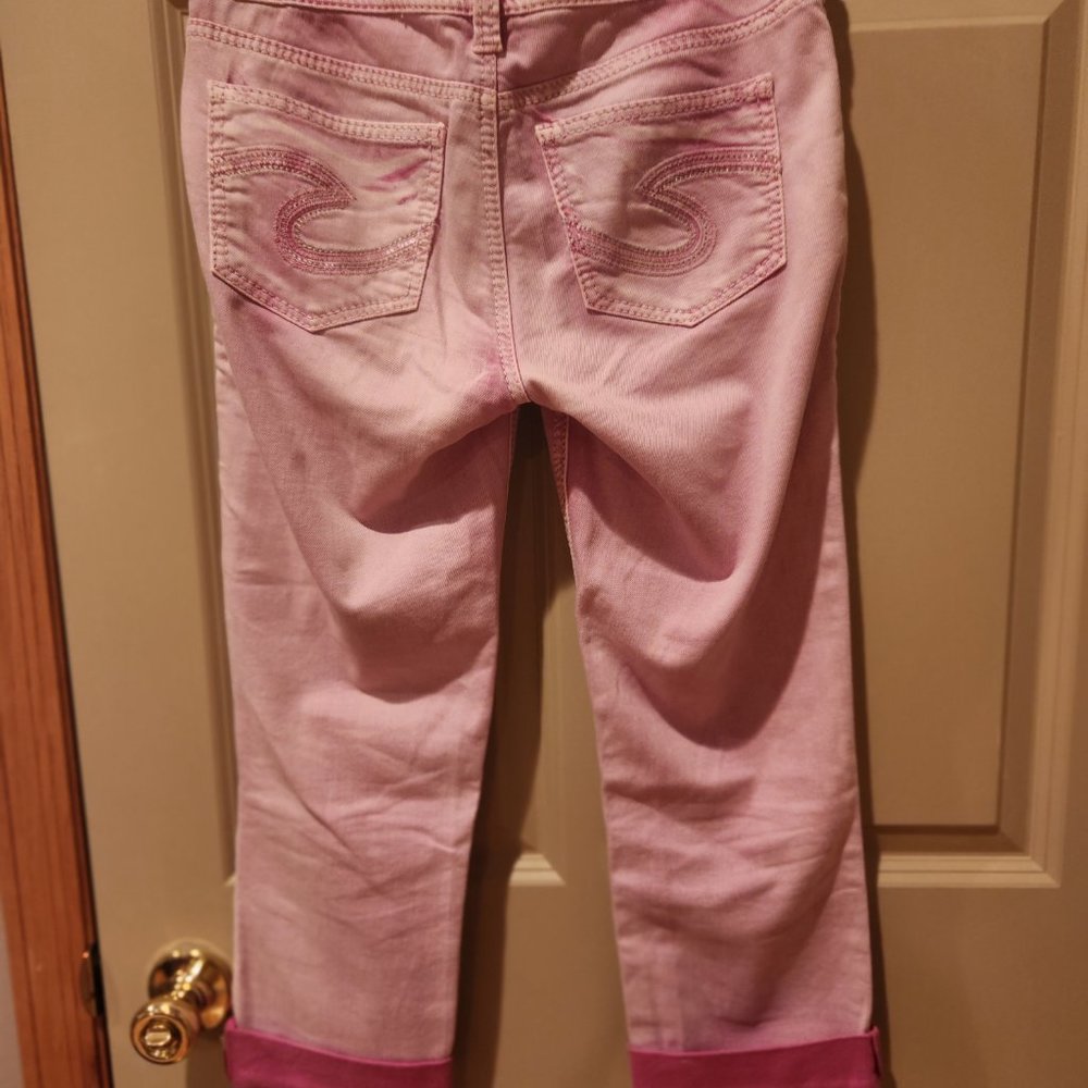 Silver Suki Pink Sequin Capris - Picture 3 of 5